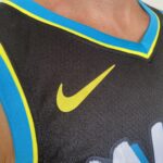 Camiseta Regata NBA Indiana Pacers Nike City Edition Swingman Tyrese Haliburton 0 Preta 2024 Nike - Imagem 5