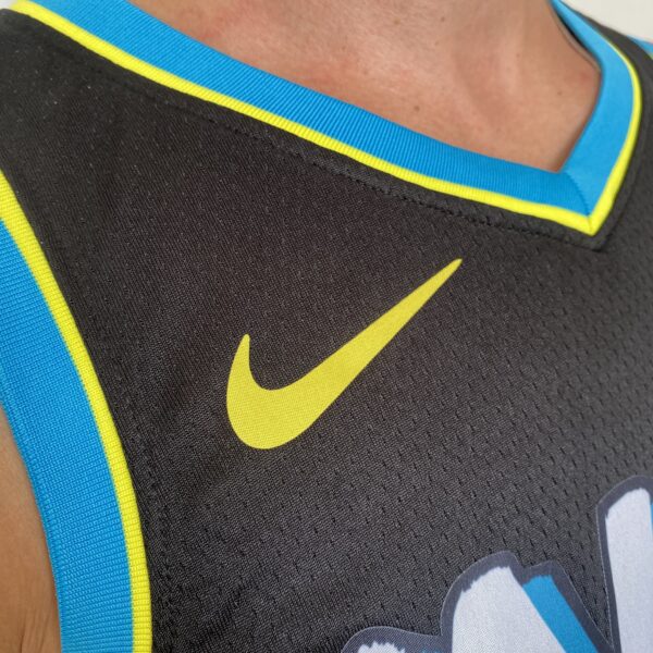 Camiseta Regata NBA Indiana Pacers Nike City Edition Swingman Tyrese Haliburton 0 Preta 2024 Nike - Imagem 5