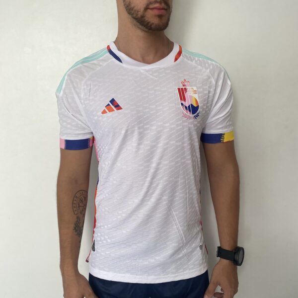 Camisa Seleção Bélgica Away Jogador 2023 Branca Adidas - Imagem 2