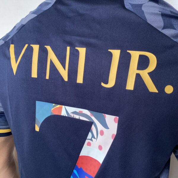 Camisa Real Madrid Away Vini Jr. 7 Versão Torcedor 2024 Adidas Personalização Anime - Imagem 22