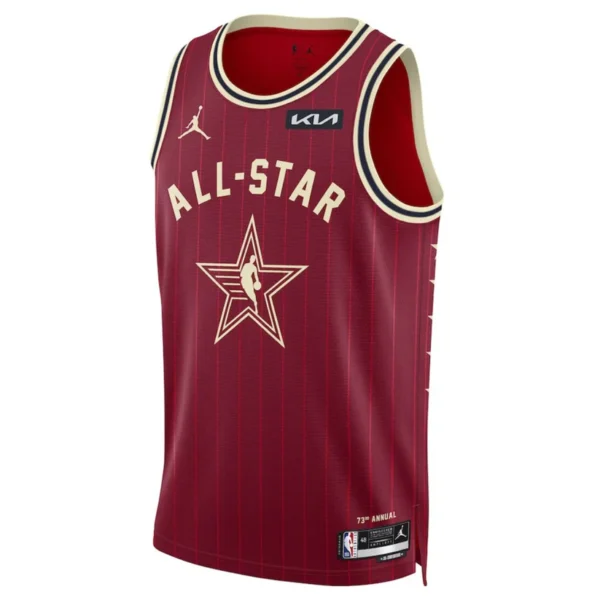 Camiseta Regata Basquete NBA All-Star Game Time Oeste Personalize (Nome e Número) Statement Edition Jordan Vermelha 2024 - Imagem 2