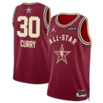 Camiseta Regata Basquete NBA All-Star Game Time Oeste 30 Stephen Curry Statement Edition Jordan Vermelho 2024