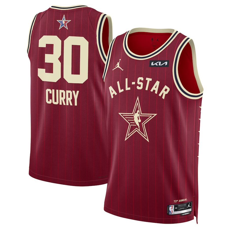 unisex-jordan-brand-stephen-curry-crimson-2024-nba-all-star-game-swingman-jersey_ss5_p-200211514pv-1u-kagxvrvrfvaw5ljoiwvev-7t3mwfh1q74te3pwxuwc.jpeg Camiseta Regata Basquete NBA All-Star Game Time Oeste 30 Stephen Curry Statement Edition Jordan Vermelho 2024 - Imagem 1