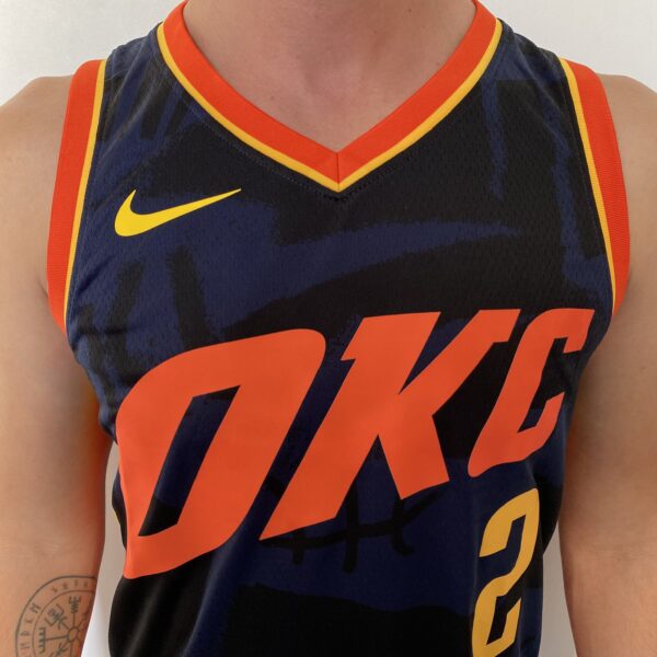 Camiseta Regata Basquete NBA Oklahoma City Thunder - 2 Shai Gilgeous-Alexander - City Edition 2024 Nike - Imagem 3