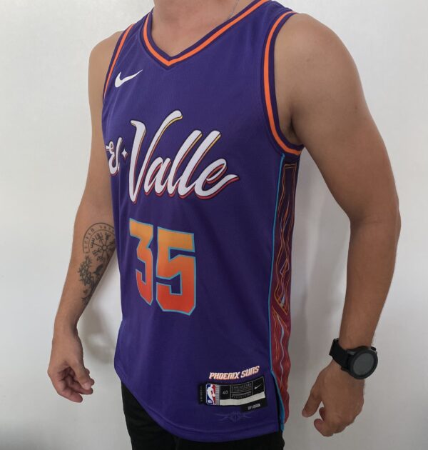 Camiseta Regata NBA Phoenix Suns Swingman Jersey - Kevin Durant 35 - City Edition Roxa 2024 Nike - Imagem 9