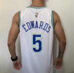 Camiseta Regata NBA Minnesota Timberwolves - Anthony Edwards 5 - Classic Edition Swingman Branca 2024 Nike - Imagem 15