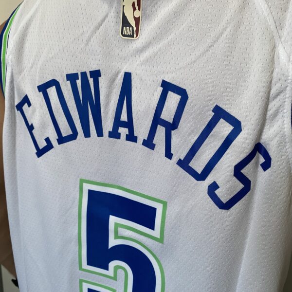 Camiseta Regata NBA Minnesota Timberwolves - Anthony Edwards 5 - Classic Edition Swingman Branca 2024 Nike - Imagem 18
