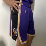 Short Bermuda NBA Los Angeles Lakers Statement Edition Roxa 2021 Jordan - Imagem 4