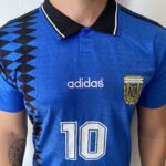 Camisa Retrô Clássica Seleção Argentina - Messi 10 - Azul Marinho Preta Adidas - 1994 - Imagem 3
