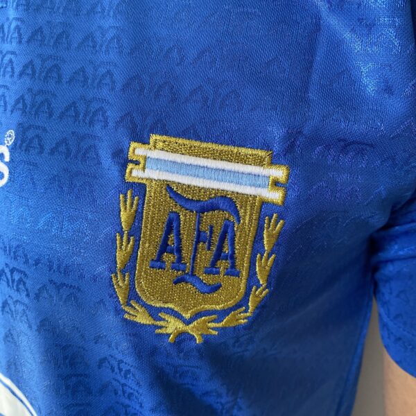 Camisa Retrô Clássica Seleção Argentina - Messi 10 - Azul Marinho Preta Adidas - 1994 - Imagem 6