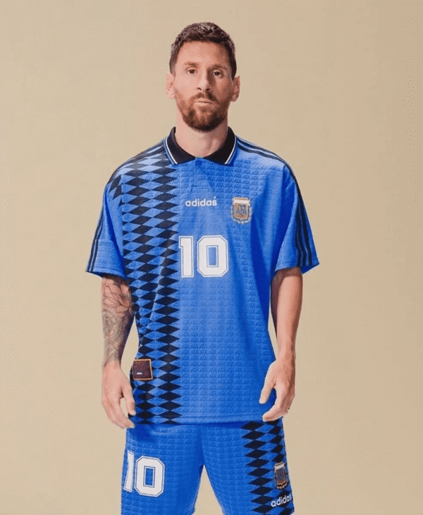 Camisa Retrô Clássica Seleção Argentina - Messi 10 - Azul Marinho Preta Adidas - 1994 - Imagem 20