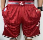 Kit Conjunto Camiseta Regata e Bermuda Short Basquete NBA All-Star Game Time Oeste 23 LeBron James Statement Edition Jordan Vermelho 2024 - Imagem 13