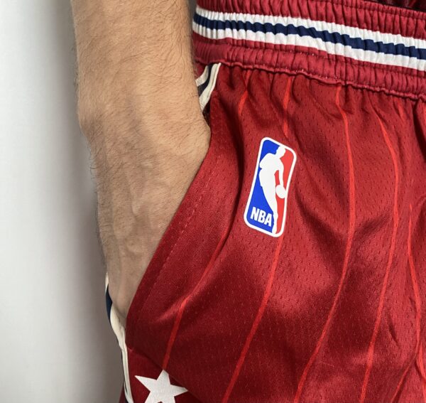 Kit Conjunto Camiseta Regata e Bermuda Short Basquete NBA All-Star Game Time Oeste 23 LeBron James Statement Edition Jordan Vermelho 2024 - Imagem 15