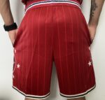 Kit Conjunto Camiseta Regata e Bermuda Short Basquete NBA All-Star Game Time Oeste 23 LeBron James Statement Edition Jordan Vermelho 2024 - Imagem 22