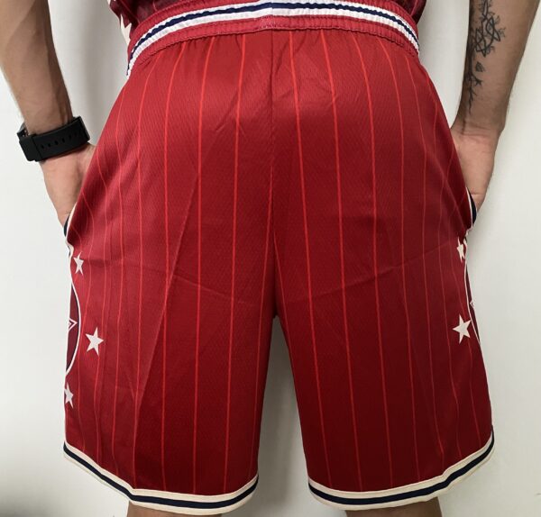 Kit Conjunto Camiseta Regata e Bermuda Short Basquete NBA All-Star Game Time Oeste 23 LeBron James Statement Edition Jordan Vermelho 2024 - Imagem 22