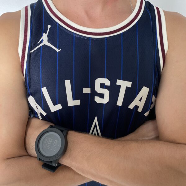 Kit Conjunto Camiseta Regata e Bermuda Short  Basquete NBA All-Star Game Time Leste 34 Giannis Antetokounmpo Statement Edition Jordan Azul 2024 - Imagem 5