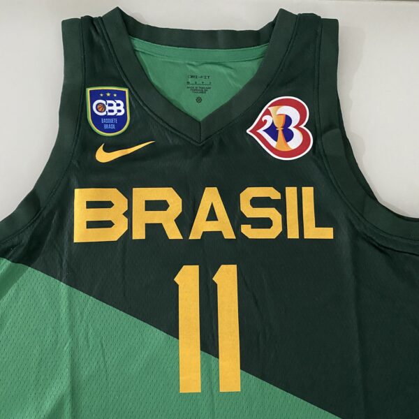 Camiseta Regata Basquete Brasil Gui Santos 11 Verde 2024 Nike - Imagem 17