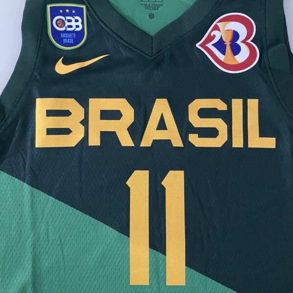 Camiseta Regata Basquete Brasil Gui Santos 11 Verde 2024 Nike - Imagem 18