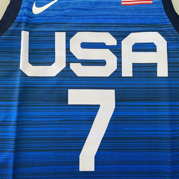 Camiseta Regata Basquete USA EUA Seleção Estados Unidos Durant 7 2020 Nike Azul - Imagem 21