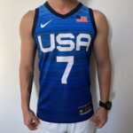 Camiseta Regata Basquete USA EUA Seleção Estados Unidos Durant 7 2020 Nike Azul