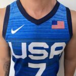 Camiseta Regata Basquete USA EUA Seleção Estados Unidos Durant 7 2020 Nike Azul - Imagem 3