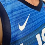 Camiseta Regata Basquete USA EUA Seleção Estados Unidos Durant 7 2020 Nike Azul - Imagem 5