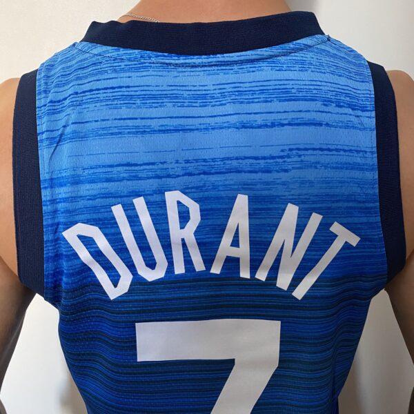 Camiseta Regata Basquete USA EUA Seleção Estados Unidos Durant 7 2020 Nike Azul - Imagem 14