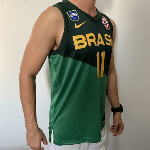 Camiseta Regata Basquete Brasil Gui Santos 11 Verde 2024 Nike - Imagem 10