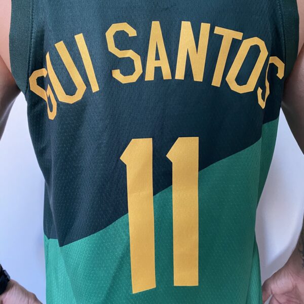 Camiseta Regata Basquete Brasil Gui Santos 11 Verde 2024 Nike - Imagem 14