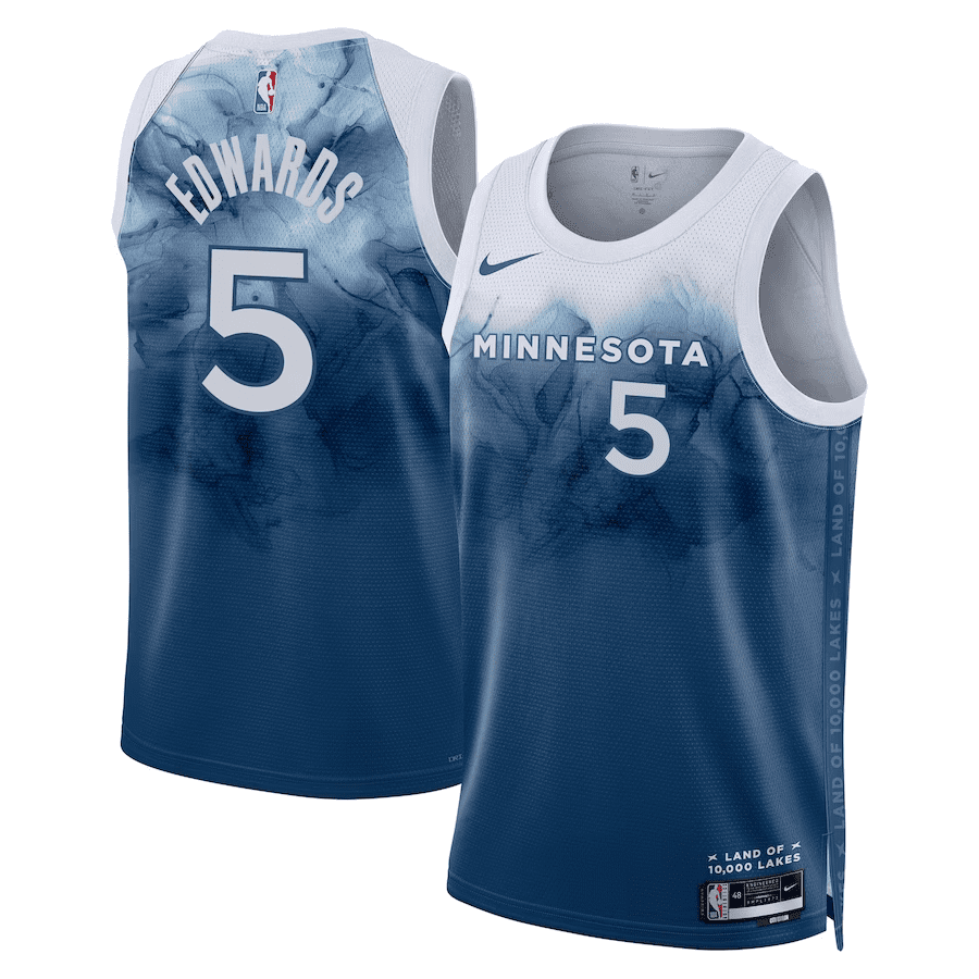 Sem título9 Camiseta Regata NBA Minnesota Timberwolves - Anthony Edwards 5 - City Edition Swingman Branca 2024 Nike - Imagem 1