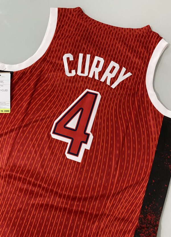 Camiseta Regata Basquete USA EUA Seleção Estados Unidos Olimpíadas Paris 2024 Stephen Curry 4 Vermelha Nike - Imagem 27