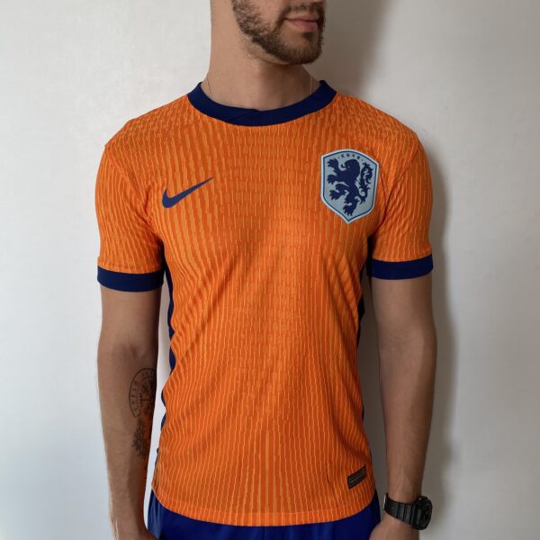 Camisa Seleção Holanda Home Versão Jogador EuroCopa 2024 Laranja Nike - Imagem 2
