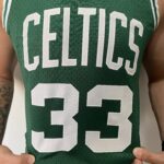 Camiseta Regata Basquete NBA Boston Celtics 33 Larry Bird Mitchell & Ness Verde 1985/86 - Imagem 6