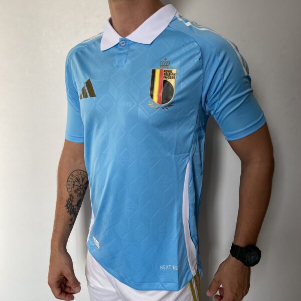 Camisa Seleção Bélgica Away Versão Jogador EuroCopa 2024/25 Adidas Azul - Imagem 10