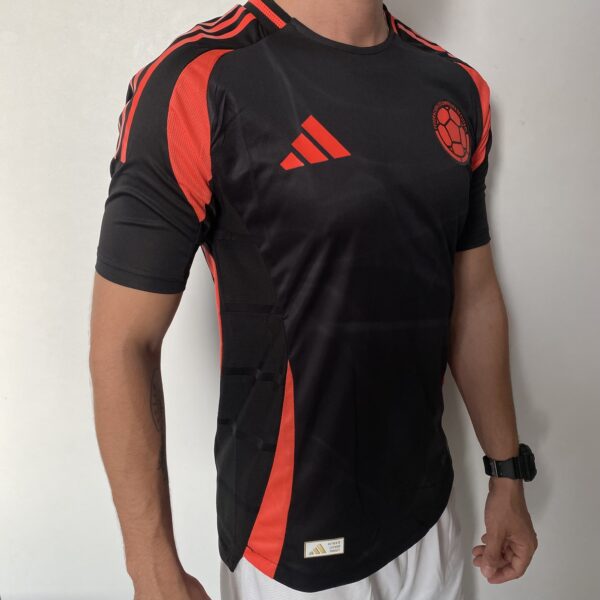 Camisa Seleção Colômbia Away Versão Jogador Copa América 2024/25 Preta Adidas - Imagem 6