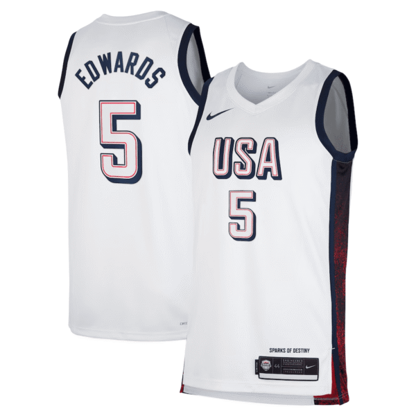 Camiseta Regata Basquete USA EUA Seleção Estados Unidos Jogos Olimpícos Paris 2024 Branca Nike - Imagem 18