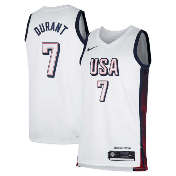 Camiseta Regata Basquete USA EUA Seleção Estados Unidos Jogos Olimpícos Paris 2024 Branca Nike - Imagem 16