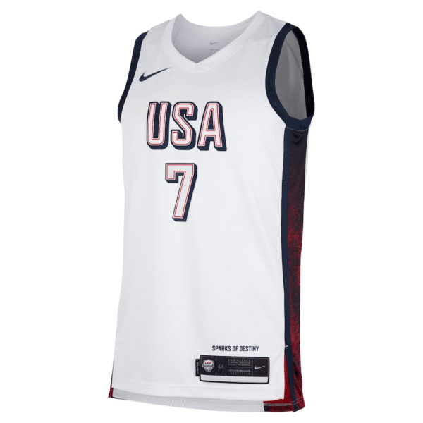 Camiseta Regata Basquete USA EUA Seleção Estados Unidos Jogos Olimpícos Paris 2024 Branca Nike - Imagem 19