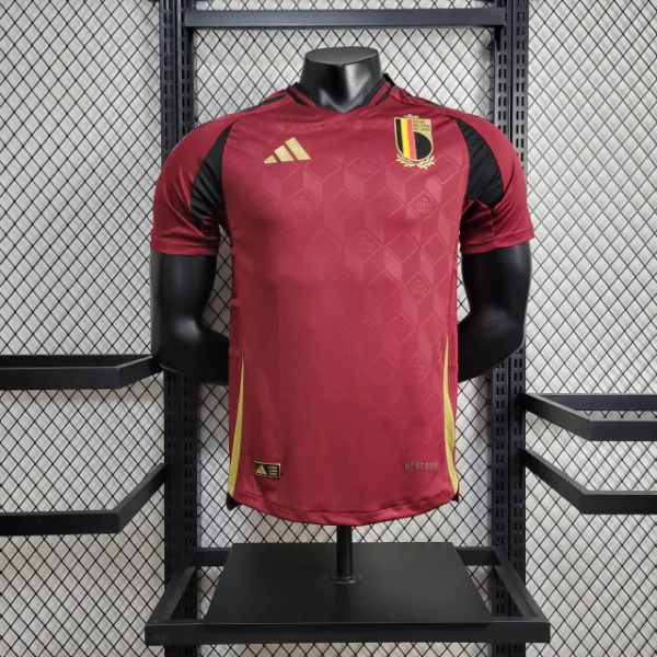 Camisa Seleção Bélgica Home Versão Jogador EuroCopa 2024/25 Adidas Vermelha - Imagem 16