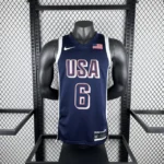 Camiseta Regata Basquete USA EUA Seleção Estados Unidos Olimpíadas Paris 2024 Azul Nike - Imagem 25