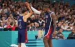 Short Bermuda NBA Basquete USA EUA Seleção Estados Unidos Olimpíadas Paris 2024 Vermelho Nike - Imagem 20