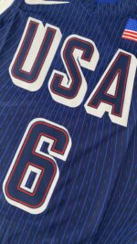 Camiseta Regata Basquete USA EUA Seleção Estados Unidos Olimpíadas Paris 2024 Azul Nike - Imagem 34