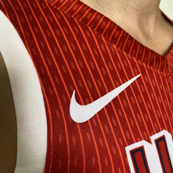 Camiseta Regata Basquete USA EUA Seleção Estados Unidos Olimpíadas Paris 2024 Stephen Curry 4 Vermelha Nike - Imagem 5