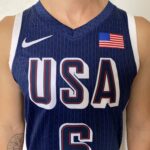 Camiseta Regata Basquete USA EUA Seleção Estados Unidos Olimpíadas Paris 2024 Azul Nike - Imagem 47