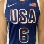 Camiseta Regata Basquete USA EUA Seleção Estados Unidos Olimpíadas Paris 2024 Azul Nike - Imagem 50
