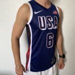 Camiseta Regata Basquete USA EUA Seleção Estados Unidos Olimpíadas Paris 2024 Azul Nike - Imagem 54