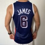 Camiseta Regata Basquete USA EUA Seleção Estados Unidos Olimpíadas Paris 2024 Azul Nike - Imagem 59