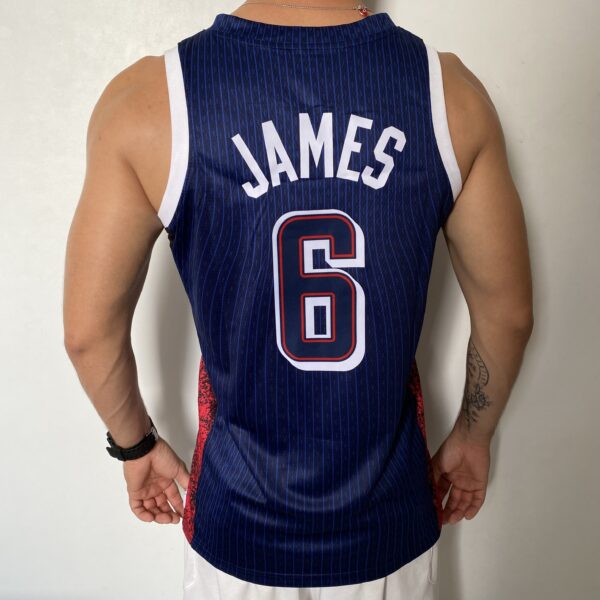 Camiseta Regata Basquete USA EUA Seleção Estados Unidos Olimpíadas Paris 2024 Azul Nike - Imagem 59
