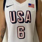 Camiseta Regata Basquete USA EUA Seleção Estados Unidos Jogos Olimpícos Paris 2024 Branca Nike - Imagem 44