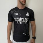 Camisa Real Madrid 4th Goleiro Versão Jogador 2025 Edição Especial Adidas Y-3 Flor Preta - Imagem 2